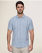 Flag & Anthem M SS Oceanside Linen Shirt LT BLUE