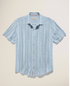 Flag & Anthem M SS Oceanside Linen Shirt LT BLUE