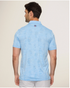 Flag & Anthem M SS Southlake Palm Print Performance Polo LT BLUE