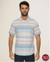 Flag & Anthem M SS Mason Striped Shirt BLUE/WHITE/
