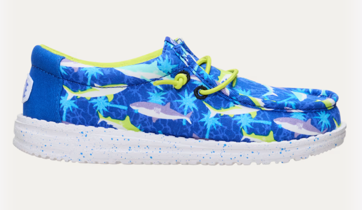 Hey Dude Youth Wally Shark Attack BLUE MULTI