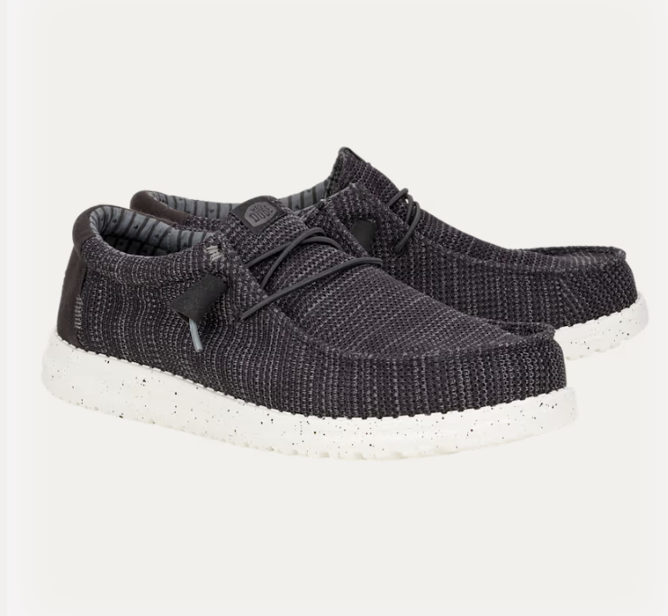 Hey Dude M Wally Stretch Sox BLACK / WHITE