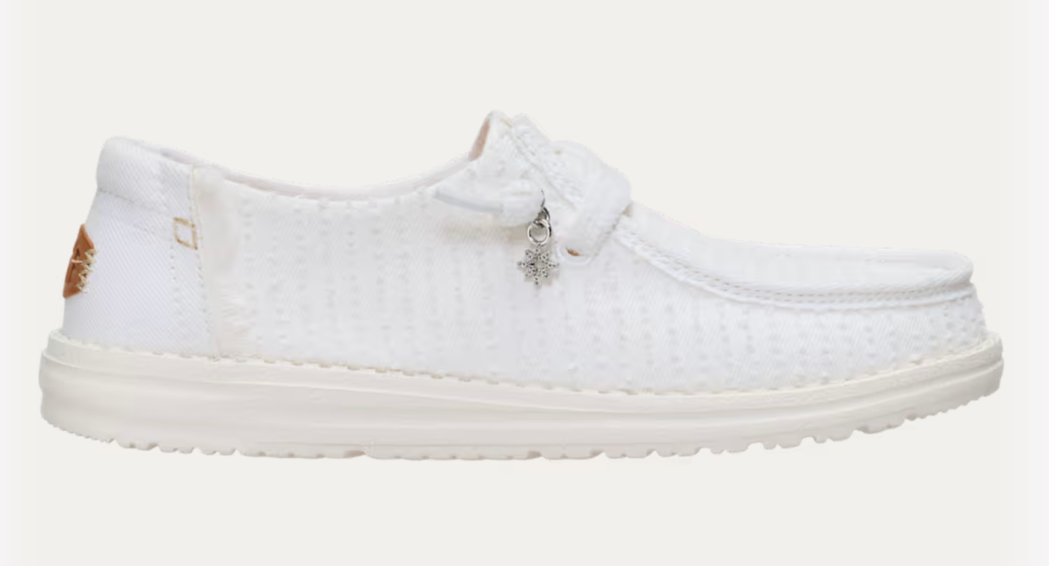 Hey Dude W Wendy Frayed Canvas SNOW WHITE