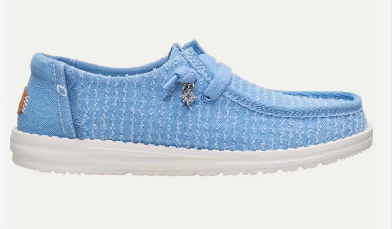 Hey Dude W Wendy Frayed Canvas FADED DENIM