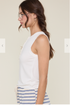 Wish List W Basic Button-up Tank OFF WHITE