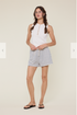 Wish List W Basic Button-up Tank OFF WHITE