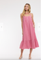Wish List W Gingham Midi Dress RED / WHITE