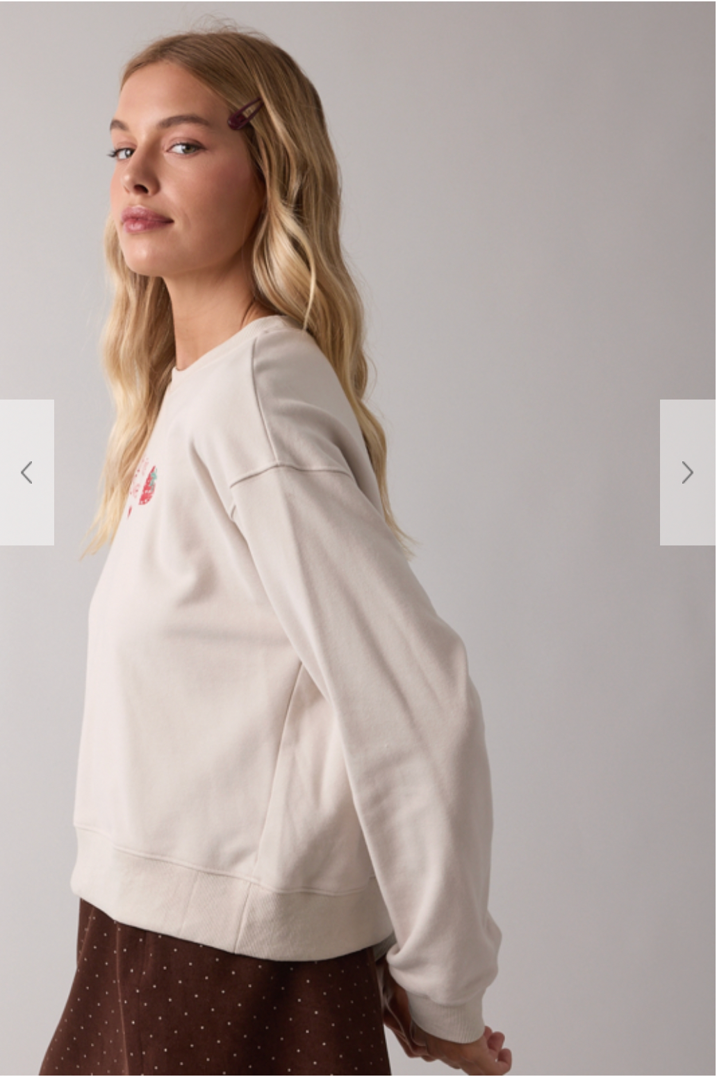 Wish List W Life is Sweet Sweatshirt OYSTER