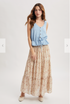 Wish List W Scallop Hem Sweater Tank BLUE