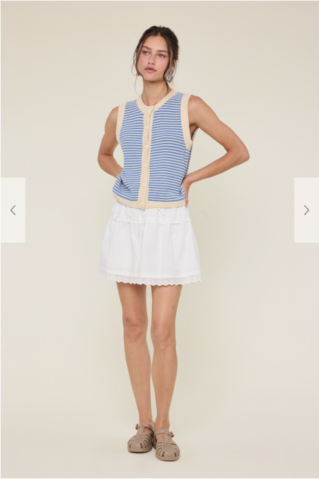 Wish List W Lace Trim Mini Skirt