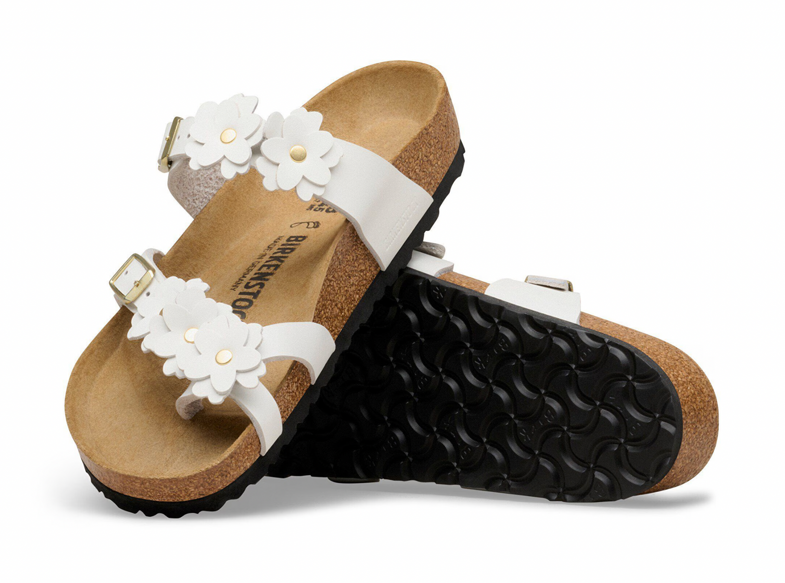 Birkenstock W Mayari FLOWER EMBELLISHMENT WHITE - REGULAR