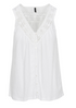 North River W Saratoga Crochet Tank WHITE