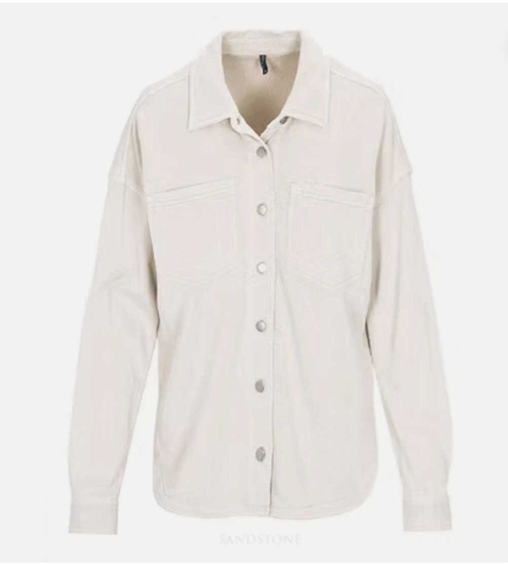North River W LS Pigment French Terry Shirt SANDSTONE