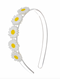 Lilies & Roses Daisies Headband WHITE