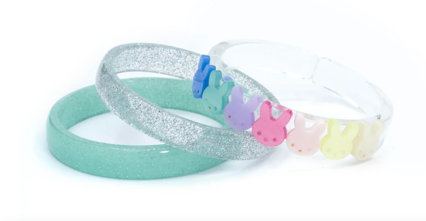 Lilies & Roses Multi Bunnies Satin Bangles