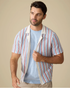 Flag & Anthem M SS Acworth Button Front Sweater RED/WHITE/BLUE