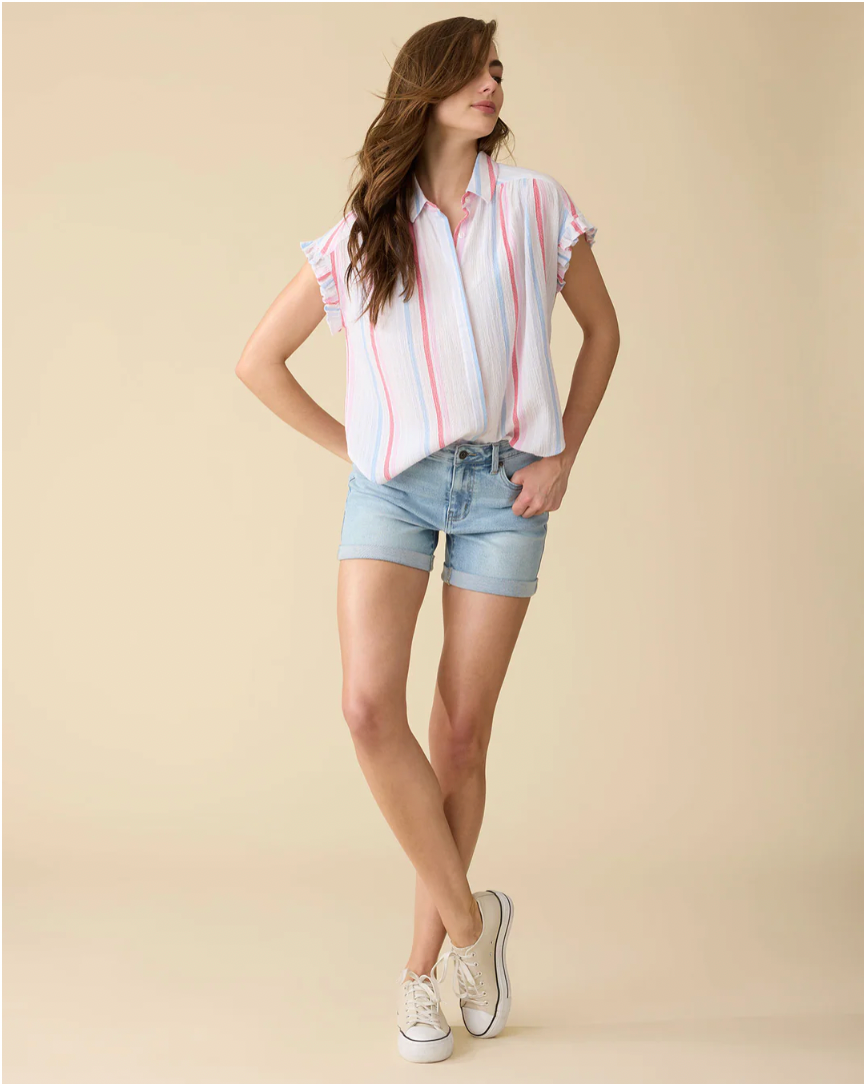 Flag & Anthem W Roseville Dolman MULTI STRIPE