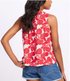 Flag & Anthem W Marina Printed Button Front Tank RED