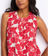 Flag & Anthem W Marina Printed Button Front Tank RED