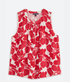 Flag & Anthem W Marina Printed Button Front Tank RED