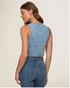 Flag & Anthem W Landen Denim Vest MEDIUM WASH