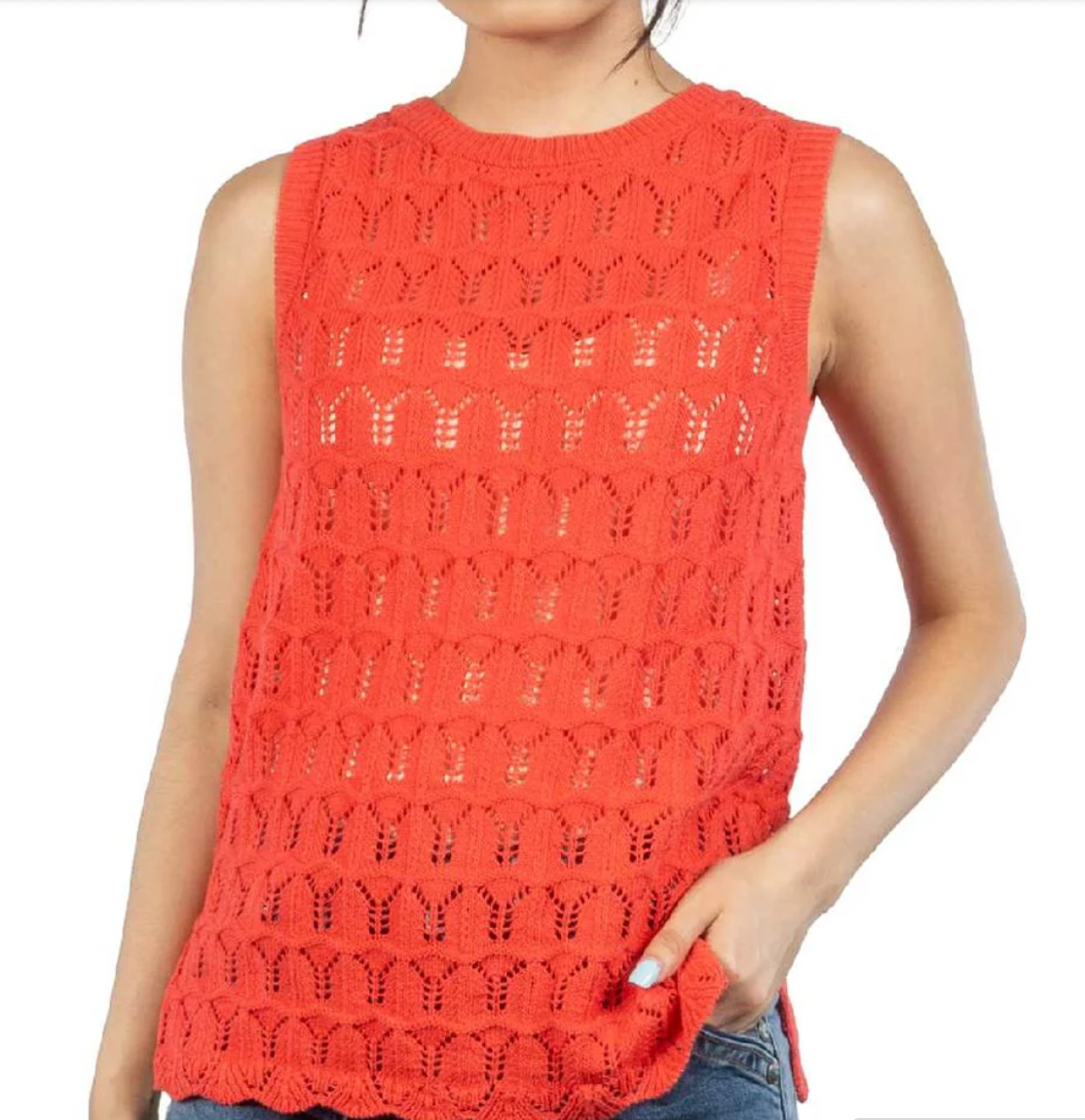 Flag & Anthem W Dale Sweater Tank RED