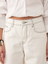 Rhythm W Cece Contrast Stitch Denim Jean ECRU