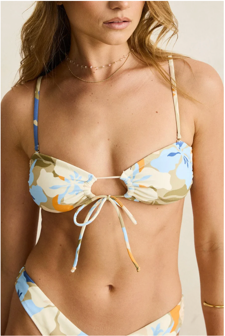 Rhythm W Blanca Floral Bandeau Top OLIVE