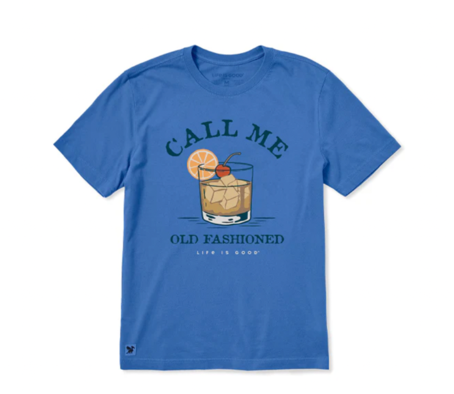 Life Is Good M SS Crusher Call Me Old Fashioned Tee ATHLETIC BLUE