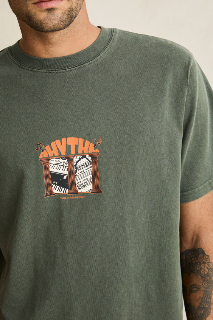 Rhythm M SS Portico Vintage Tee FOREST