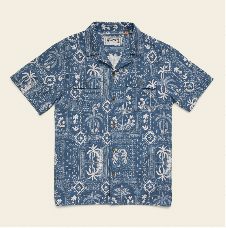 Howler Bros M SS Shores Club Shirt PALMETTO PROPHECY STORM BLUE