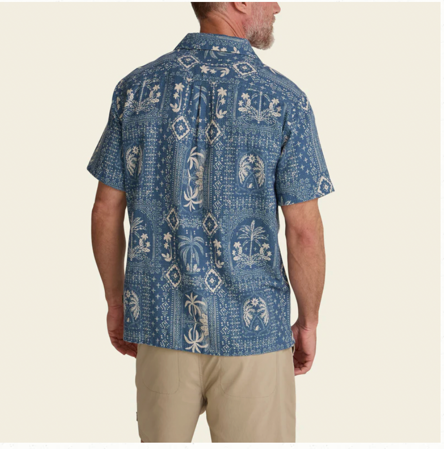Howler Bros M SS Shores Club Shirt PALMETTO PROPHECY STORM BLUE