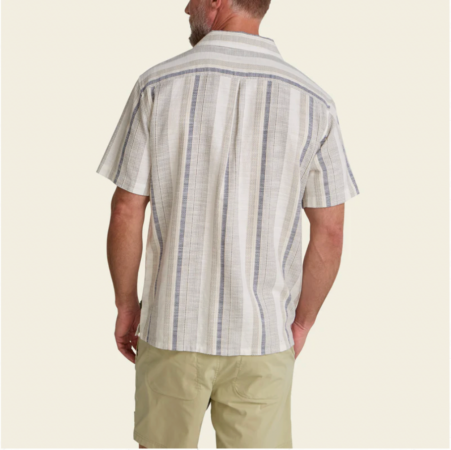 Howler Bros M SS Shores Club Shirt OLD BILL STRIPE LIMESTONE