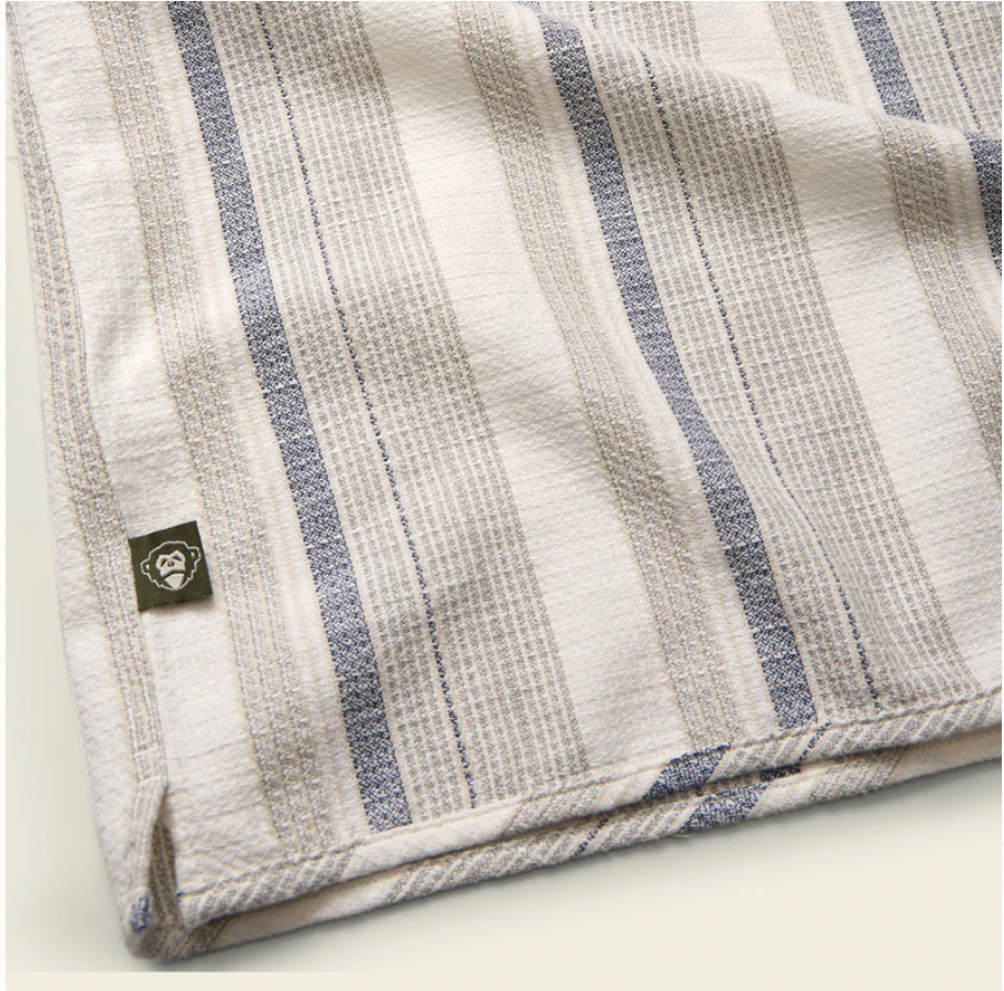 Howler Bros M SS Shores Club Shirt OLD BILL STRIPE LIMESTONE
