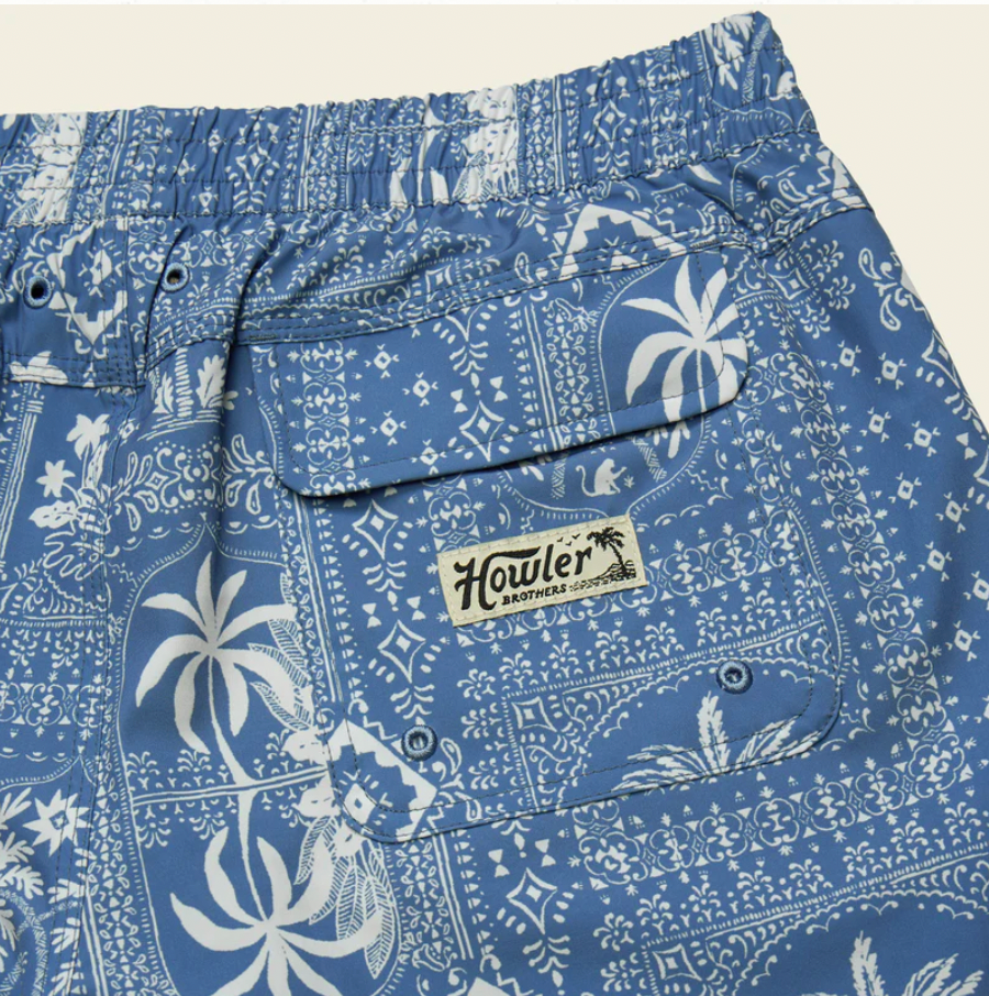 Howler Bros M Deep Set Boardshort PALMETTO PROPHECY STORM BLUE