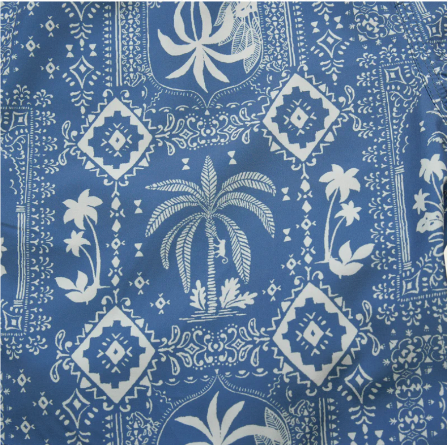 Howler Bros M Deep Set Boardshort PALMETTO PROPHECY STORM BLUE