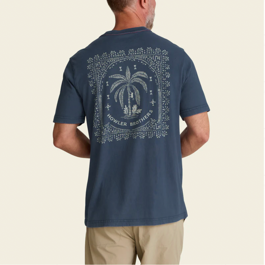 Howler Bros M SS Howler Palmetto Print Tee KEY LARGO