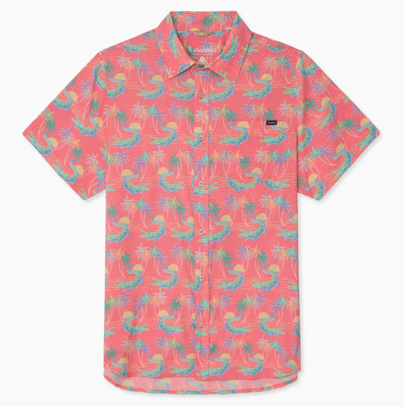 Chubbies M SS Friday Shirt THE ROCK-A-CROC RED