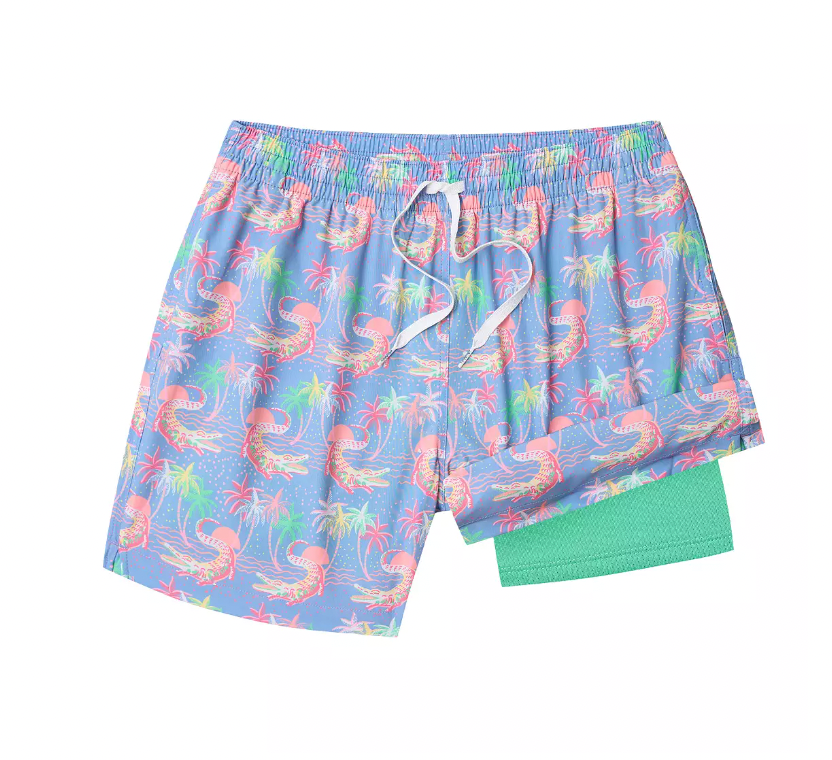 Chubbies M 5.5 Classic Lined Swim Trunk THE ROCK-A-CROCS LT BLUE