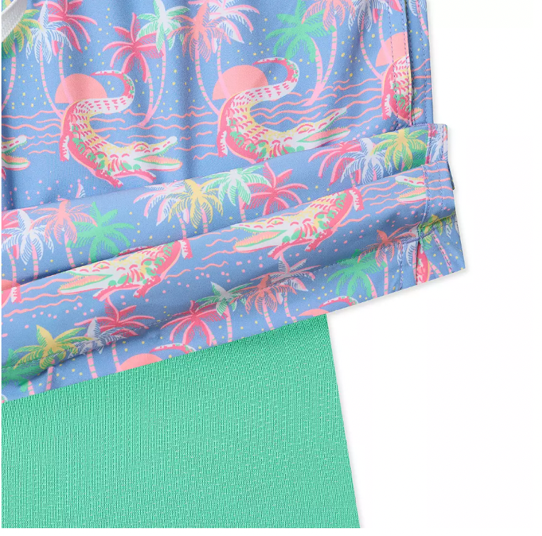 Chubbies M 5.5 Classic Lined Swim Trunk THE ROCK-A-CROCS LT BLUE