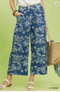 Umgee W Embroidered Chambray Wide Leg Pant LT DENIM