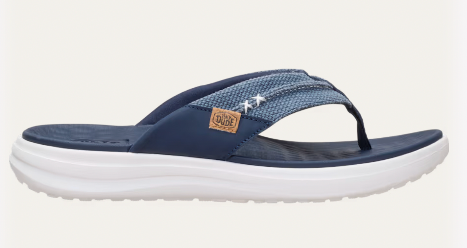 Hey Dude M Finn Braided Flip Flops NAVY