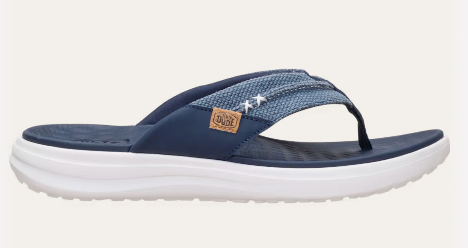 Hey Dude M Finn Braided Flip Flops NAVY