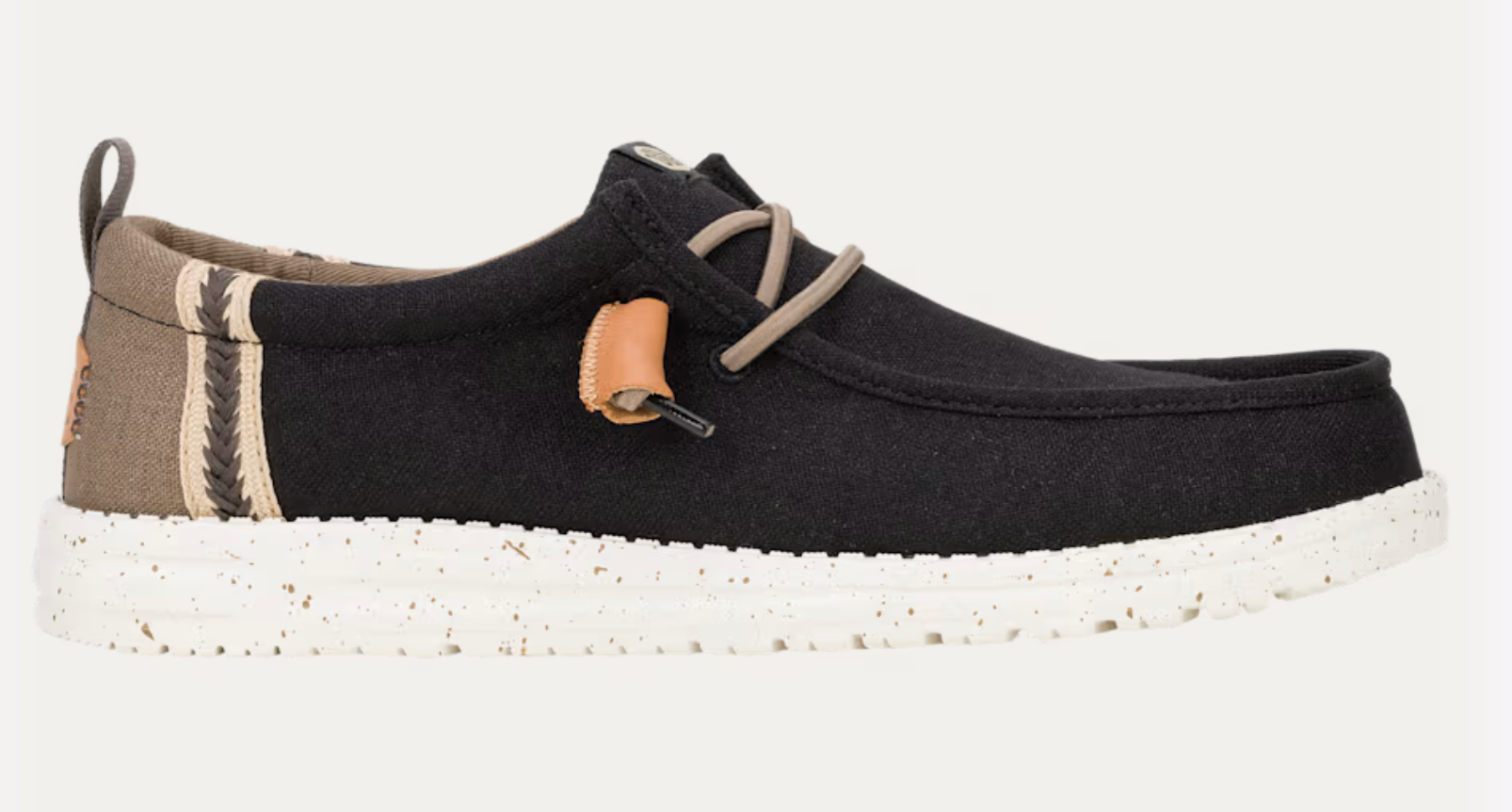 Hey Dude M Wally Craft Linen BLACK / WALNUT