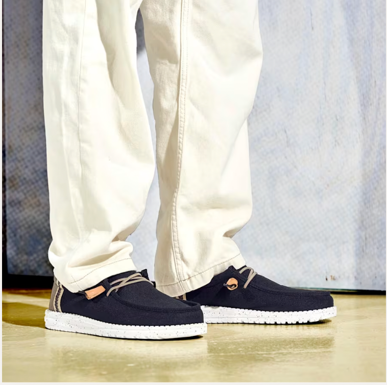 Hey Dude M Wally Craft Linen BLACK / WALNUT