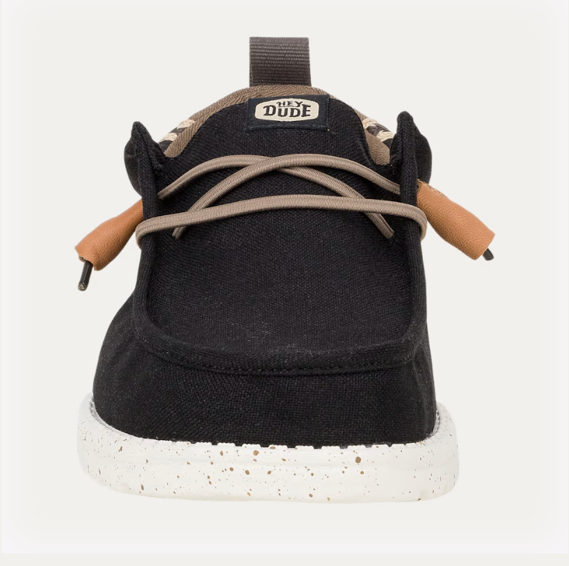Hey Dude M Wally Craft Linen BLACK / WALNUT