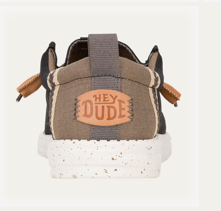 Hey Dude M Wally Craft Linen BLACK / WALNUT