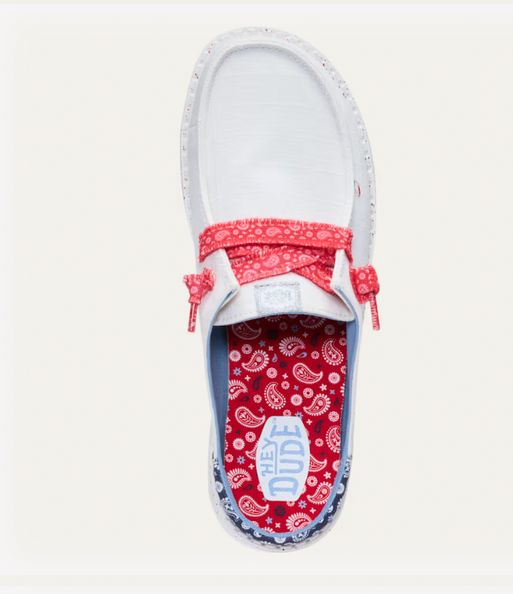 Hey Dude W Wendy Slip Americana Paisley WHITE / MULTI