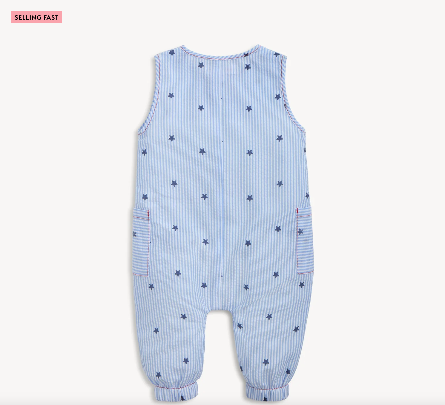Magnetic Me Pant Romper SEERSUCKER STRIPES STARS