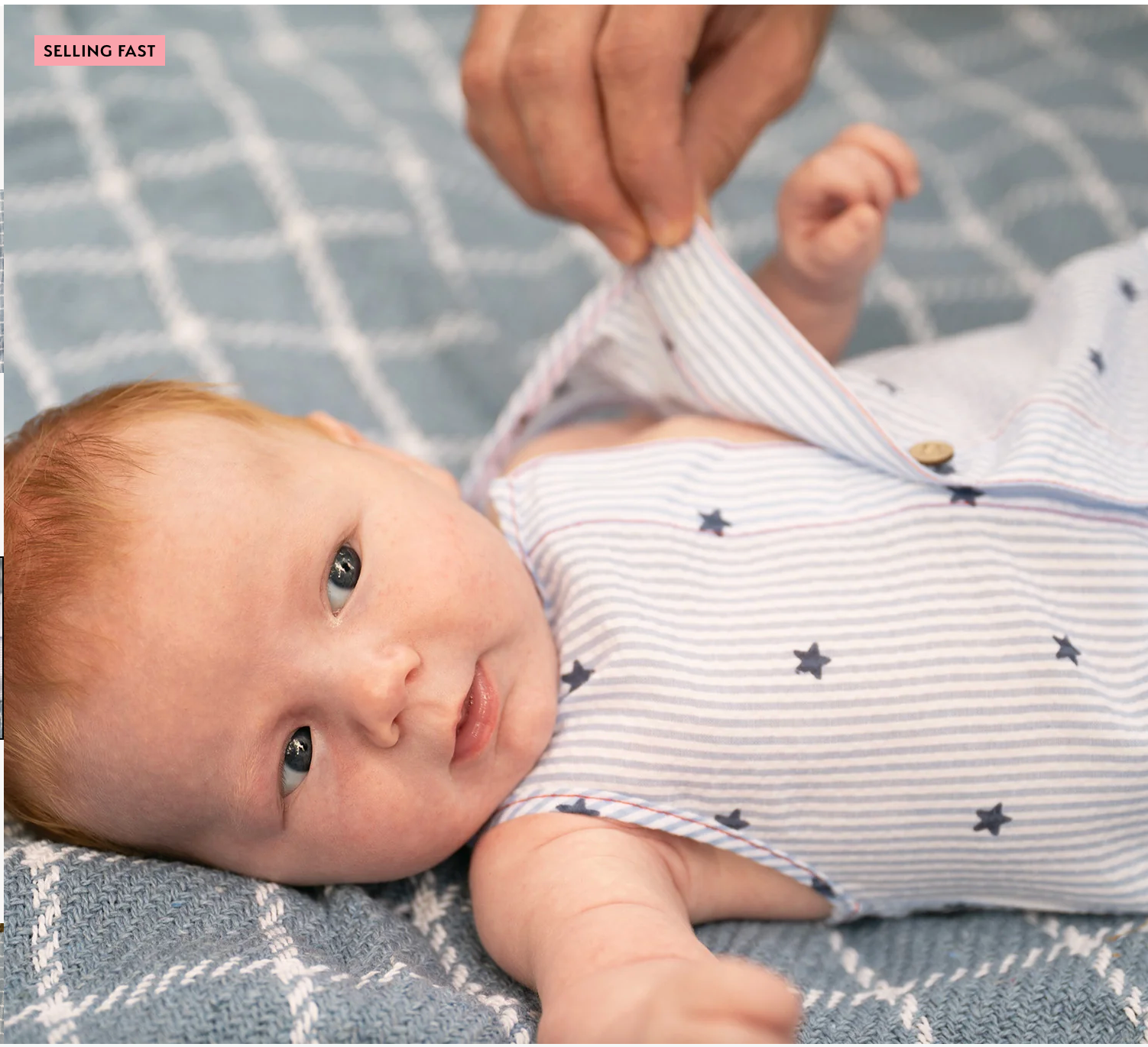 Magnetic Me Pant Romper SEERSUCKER STRIPES STARS